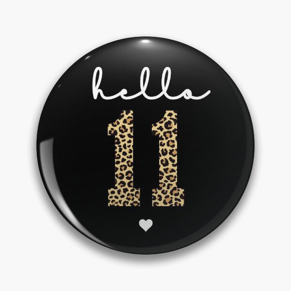 Artikelvorschau, Hello Eleven Gepard Leopardenmuster | Geschenk-Outfit zum 11. Geburtstag | Wird 11 Jahre alt | Geburtstagskind entworfen und verkauft von Violet Treasures.