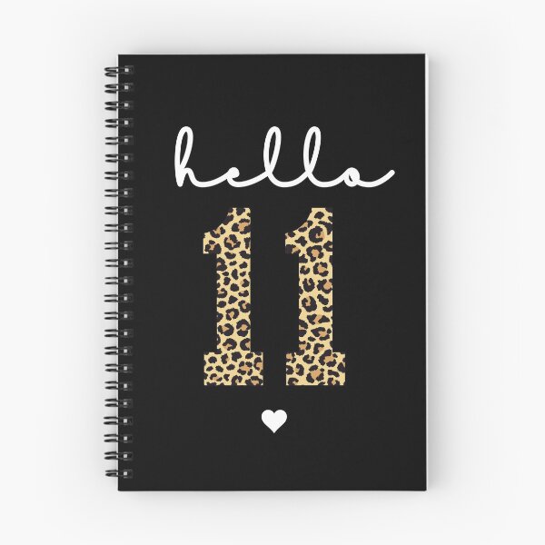 Item preview, Hello Eleven cheetah leopard print | 11th birthday gift outfit | Turning 11 years old | Birthday girl designed and sold by Violet Treasures.