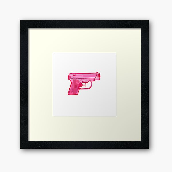 Pink Water Gun Framed Art Print