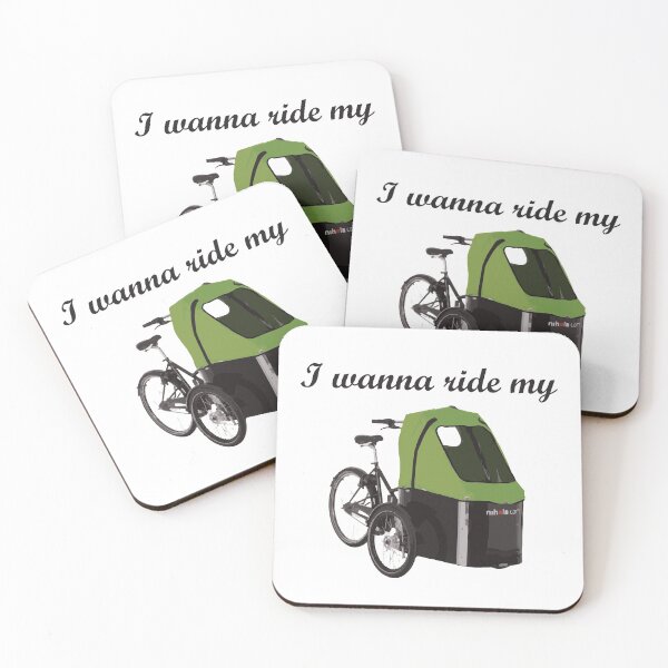Item preview, I wanna ride my Nihola bakfiets Cargobike - Lime green designed and sold by ActuallyDawn.