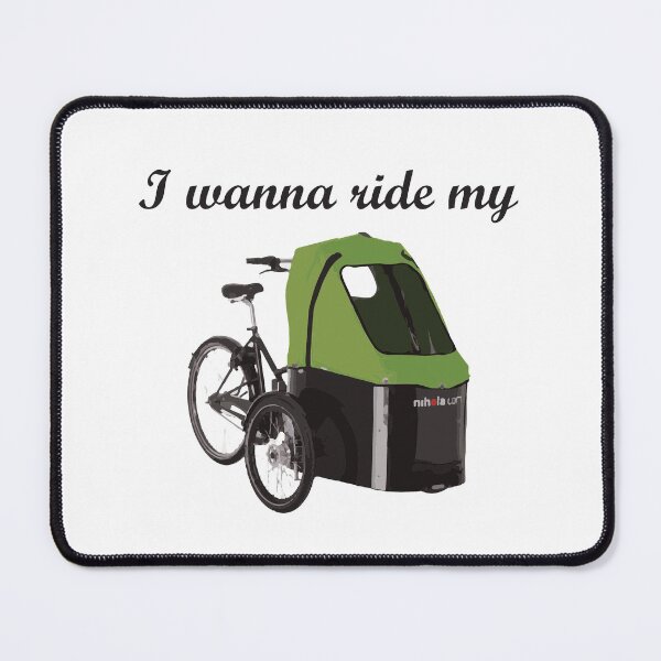 Item preview, I wanna ride my Nihola bakfiets Cargobike - Lime green designed and sold by ActuallyDawn.