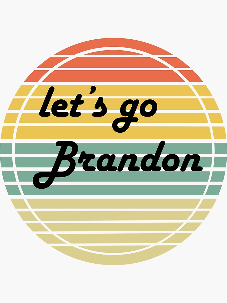 "let's go Brandon" Sticker for Sale by khalifah97 | Redbubble