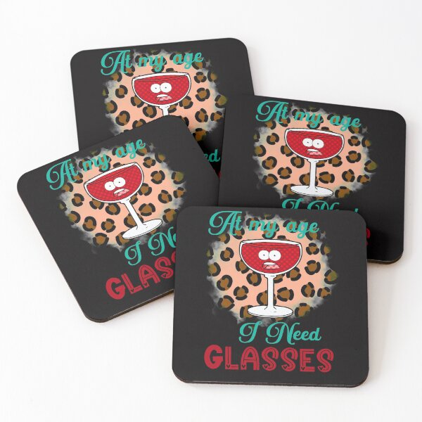 Item preview, Cheetah At my age I need glasses leopard print- funny wine designed and sold by Designs Of all kinds.