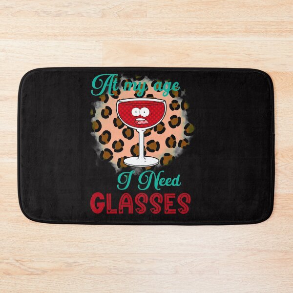 Item preview, Cheetah At my age I need glasses leopard print- funny wine designed and sold by Designs Of all kinds.