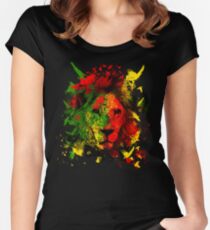 Rasta Lion Women's Fitted Scoop T-Shirt