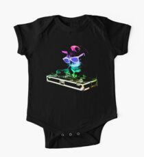HAUS CAT (Regenbogen DJ Kitty) Baby Body Kurzarm