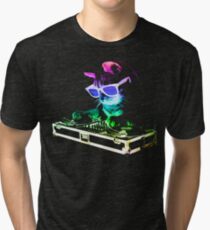 HOUSE CAT (Rainbow DJ Kitty) Tri-blend T-Shirt