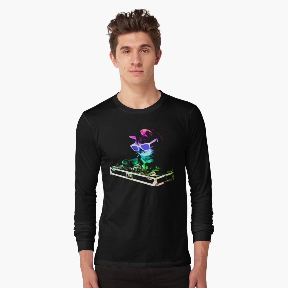  HOUSE CAT (Rainbow DJ Cat Kitty) T-Shirt : Clothing, Shoes &  Jewelry