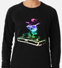 HAUS CAT (Regenbogen DJ Kitty) Leichter Pullover