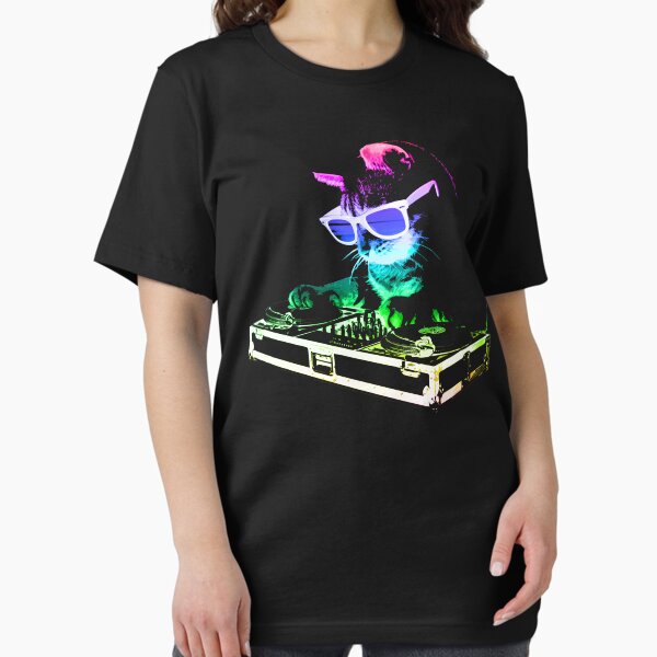 Aperçu de l'œuvre CHAT DOMESTIQUE (Rainbow DJ Kitty) créée et vendue par ROBOTFACE .