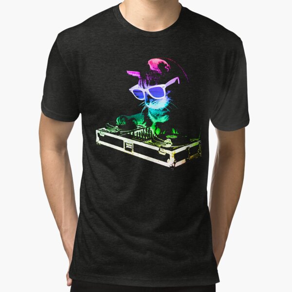  HOUSE CAT (Rainbow DJ Cat Kitty) T-Shirt : Clothing, Shoes &  Jewelry