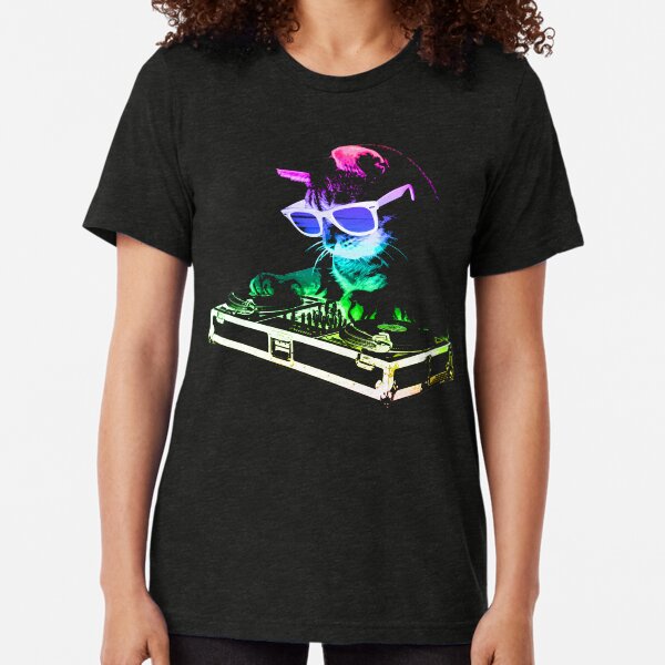 HAUSKATZE (Rainbow DJ Kitty) Vintage T-Shirt
