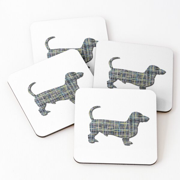 Item preview, I Love My Dachshund Grid Dog Silhouette  designed and sold by AMSonArt.