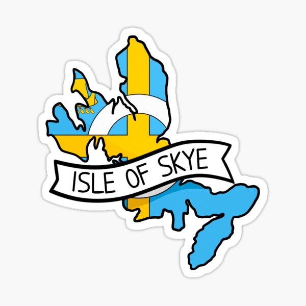 Isle of Skye Flag Map Sticker Sticker