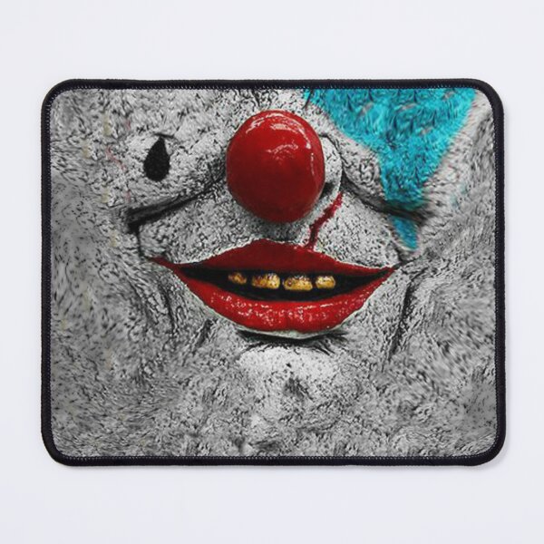 Item preview, Psycho Crazy Scary Clown Halloween Face Mask 3D Printed Realistic Expression Unisex Fabric Mask for all adults and children alike. Reusable Washable 2 layer Polyester Cloth designed and sold by Chi  Gardens.