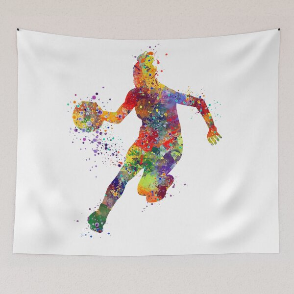 Item preview, Basketball Girl Player Watercolor Sports Gift designed and sold by LotusGifts.