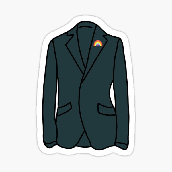 "Derry Girls Rainbow Pin Blazer" Sticker for Sale by bellsetiquettes