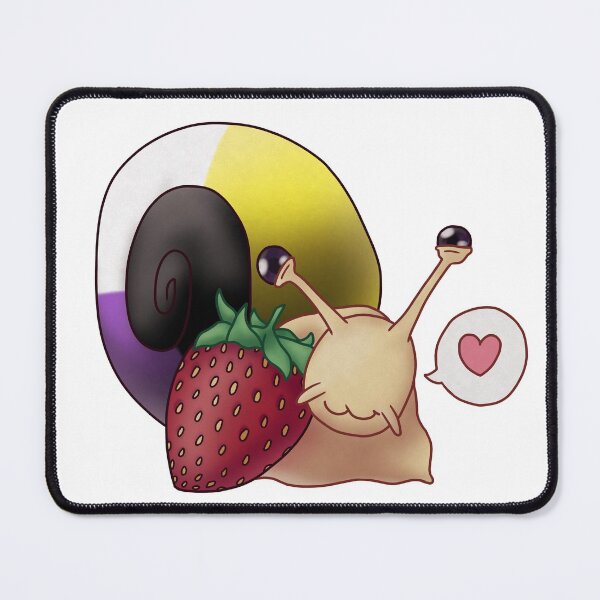 Item preview, Nonbinary Enby Strawberry Pride Snail designed and sold by PrideSnails.