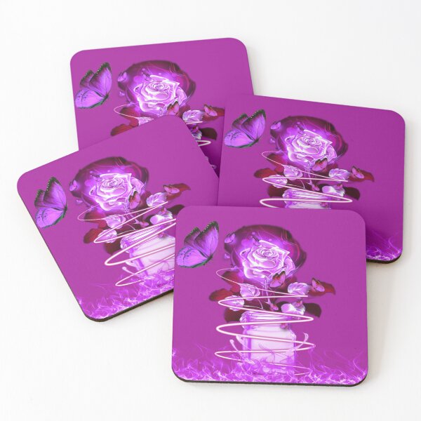 Item preview, Purple 3D Rose in Bottle designed and sold by atroffire.