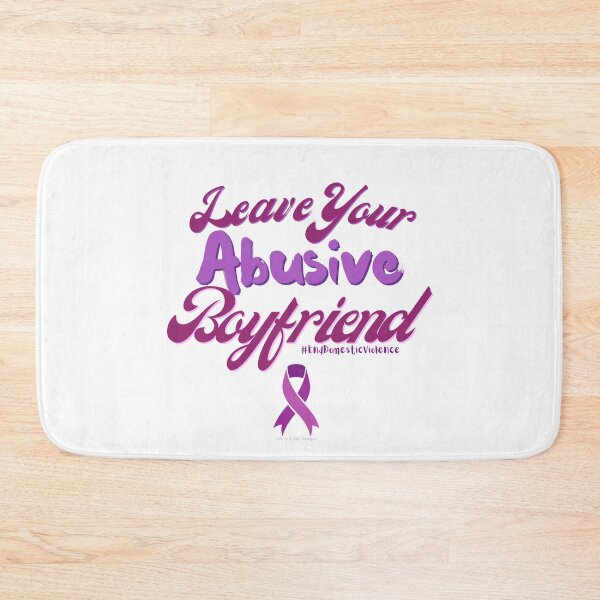 Item preview, Leave Your Abusive Boyfriend, Domestic Abuse Awareness, Purple Ribbon, End Domestic Violence , Purple In October designed and sold by LifeIsAGiftD.