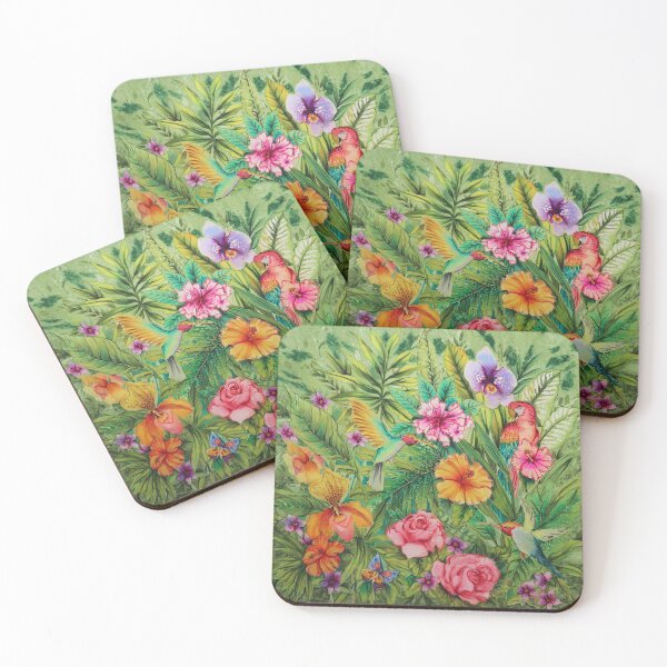 Item preview, Tropical birds in the Garden designed and sold by Leslie Rogers Todder.
