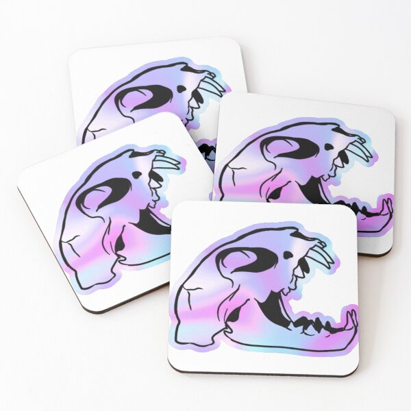 Item preview, Dinosaur skull with purple and blue tones designed and sold by Cata-mcd.
