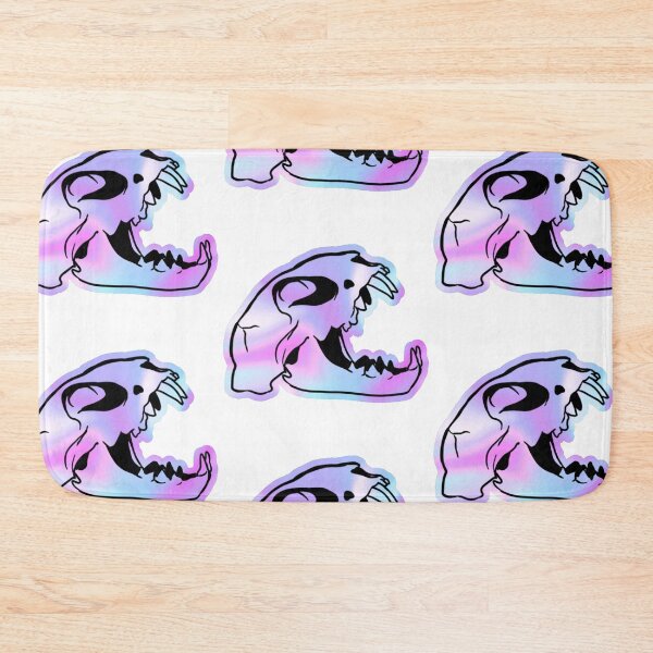 Item preview, Dinosaur skull with purple and blue tones designed and sold by Cata-mcd.