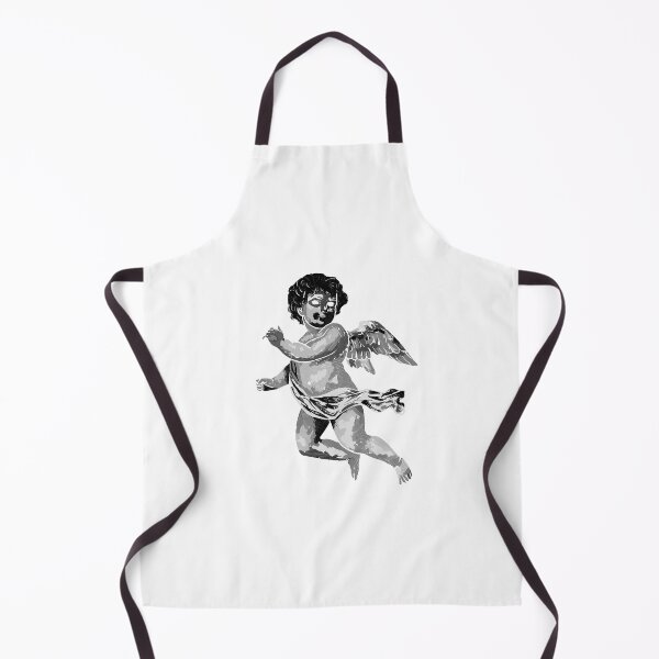 Item preview, black and white flying cherub designed and sold by Finley Marshall.