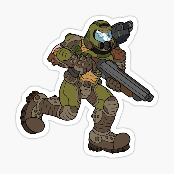 Iconic Video Game Hero vs. Carnivorous Green Menace Sticker - Waterproof  Vinyl Sticker