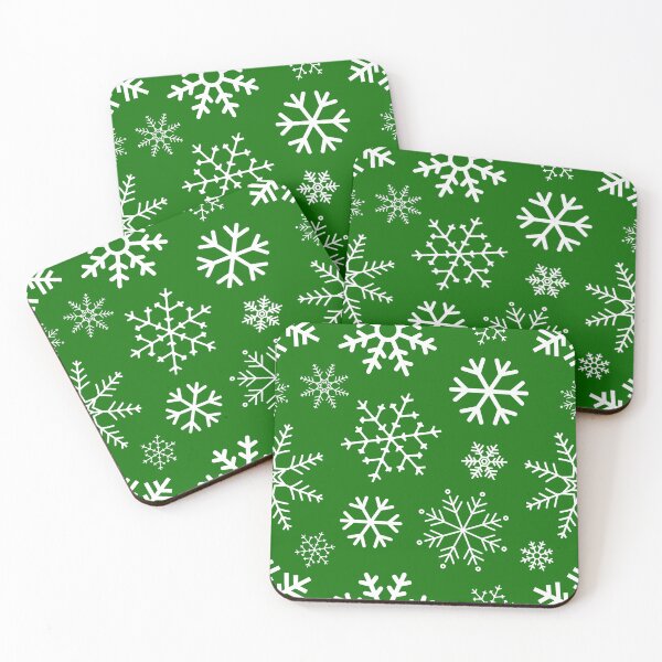 Item preview, Green Winter Simple Snowflake Pattern designed and sold by JABG-01.