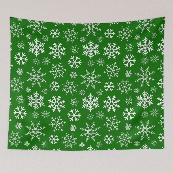 Item preview, Green Winter Simple Snowflake Pattern designed and sold by JABG-01.
