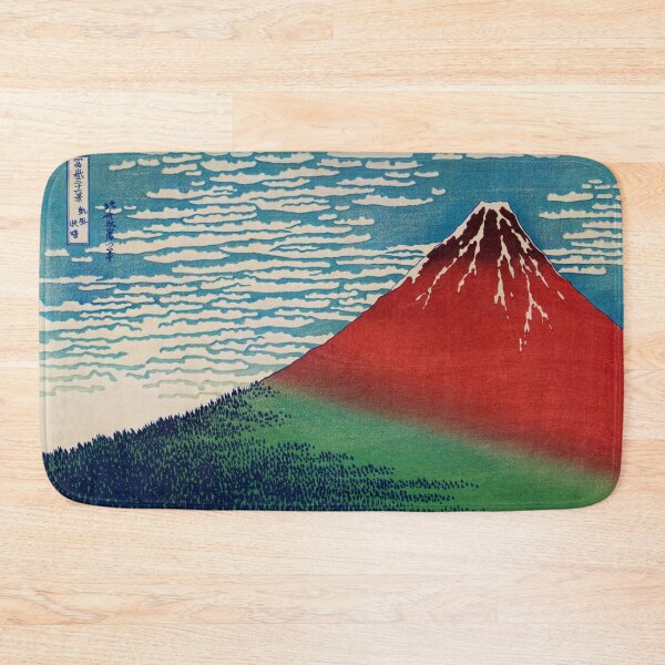 Item preview, Japanese Red Mountain Block Print designed and sold by Art-by-Geoff.