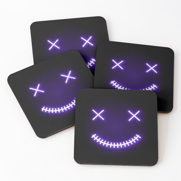 Item preview, Purple neon stitch face designed and sold by Pear Tree Studio.