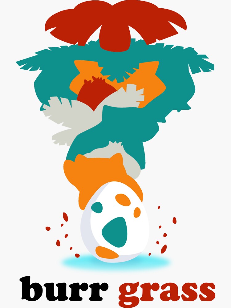 "burr grass" Sticker for Sale by Zouhairm Redbubble