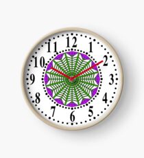 Harmonious Two Tone Lavender Flowers Clock
