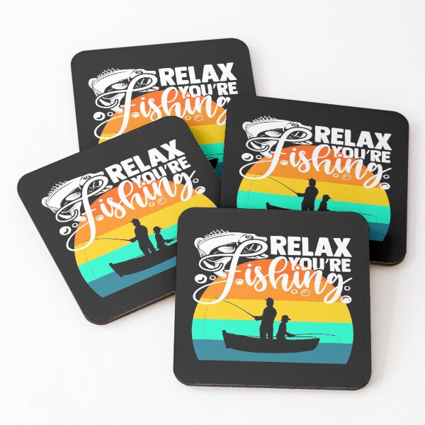 Item preview, Relax You're Fishing Father and Son Retro Striped Sunset designed and sold by Zurickdesigns.
