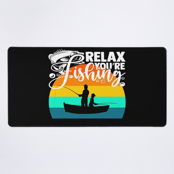 Item preview, Relax You're Fishing Father and Son Retro Striped Sunset designed and sold by Zurickdesigns.