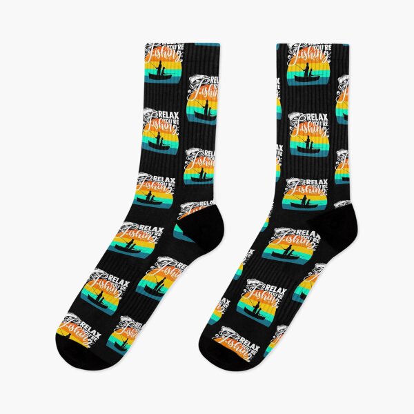 Item preview, Relax You're Fishing Father and Son Retro Striped Sunset designed and sold by Zurickdesigns.