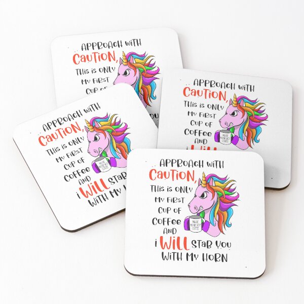 Item preview, Approach With Caution-Funny Unicorn Coffee gift designed and sold by BRtisticDesigns.