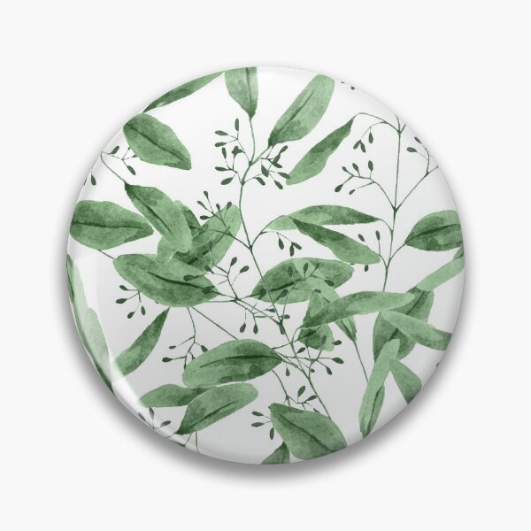 Item preview, Green Watercolor Eucalyptus Leaves Seamless Pattern designed and sold by MFGB-Creations.