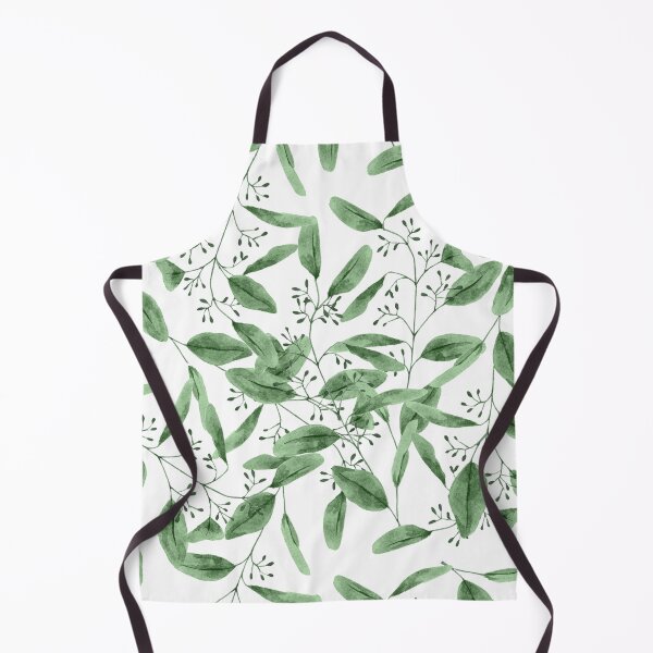 Item preview, Green Watercolor Eucalyptus Leaves Seamless Pattern designed and sold by MFGB-Creations.