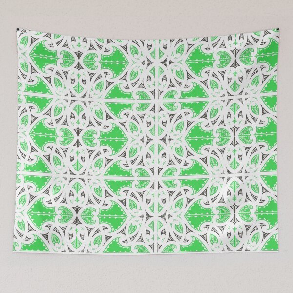 Item preview, Kowhaiwhai Miki (Green & Black) designed and sold by LifeIsHecktic.