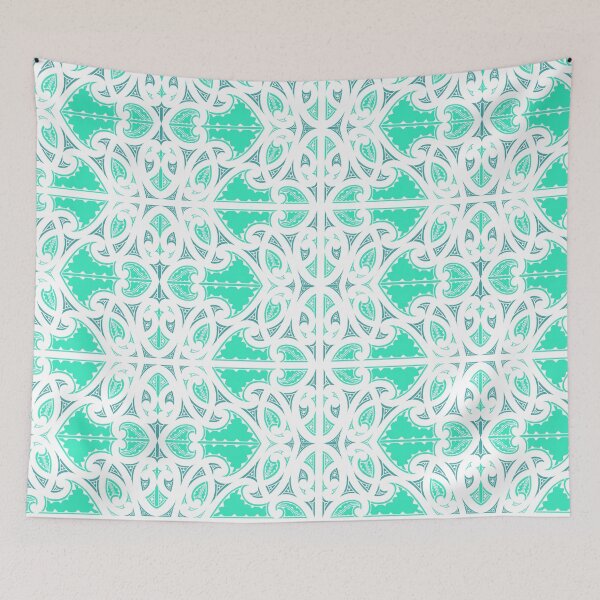 Item preview, Kowhaiwhai Miki (Teal) designed and sold by LifeIsHecktic.