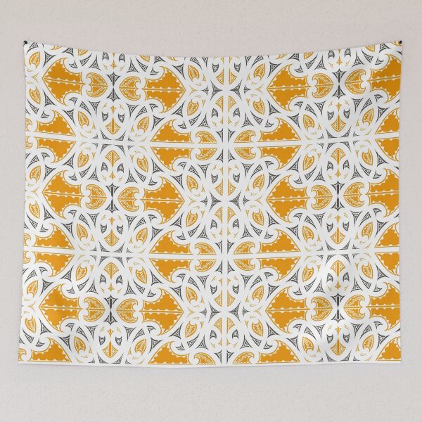 Item preview, Kowhaiwhai Miki (Orange & Black) designed and sold by LifeIsHecktic.