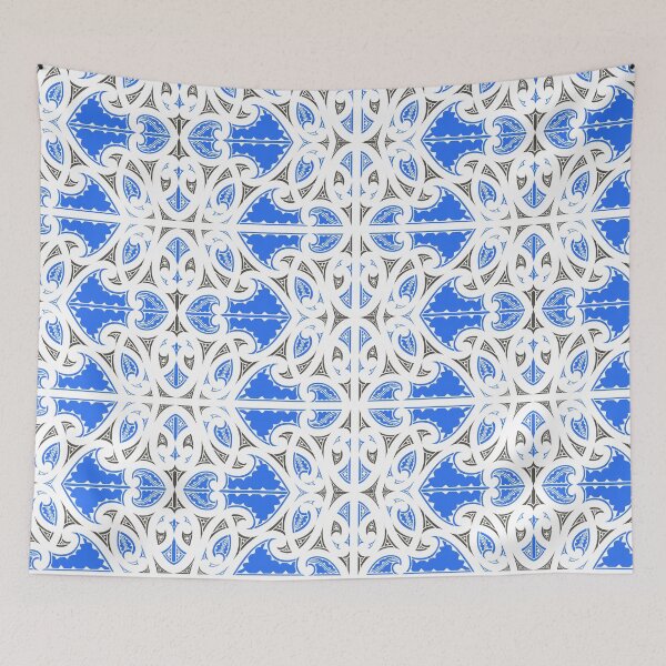 Item preview, Kowhaiwhai Miki (Blue & Black) designed and sold by LifeIsHecktic.
