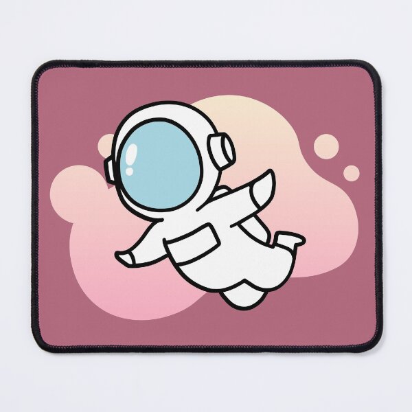 Item preview, White Astronaut Floating Through Space | Cute Pink and Orange Gradient designed and sold by MiaDelelai.