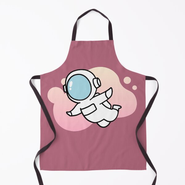Item preview, White Astronaut Floating Through Space | Cute Pink and Orange Gradient designed and sold by MiaDelelai.