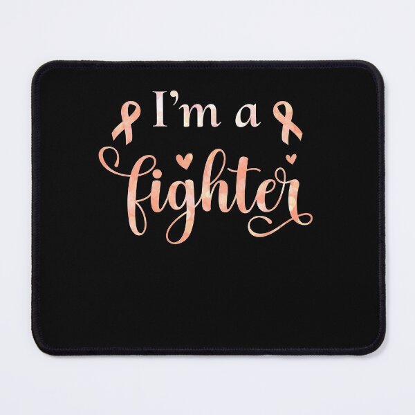 Item preview, I'm A Fighter Uterine Cancer Awareness Peach Ribbon designed and sold by Zurickdesigns.