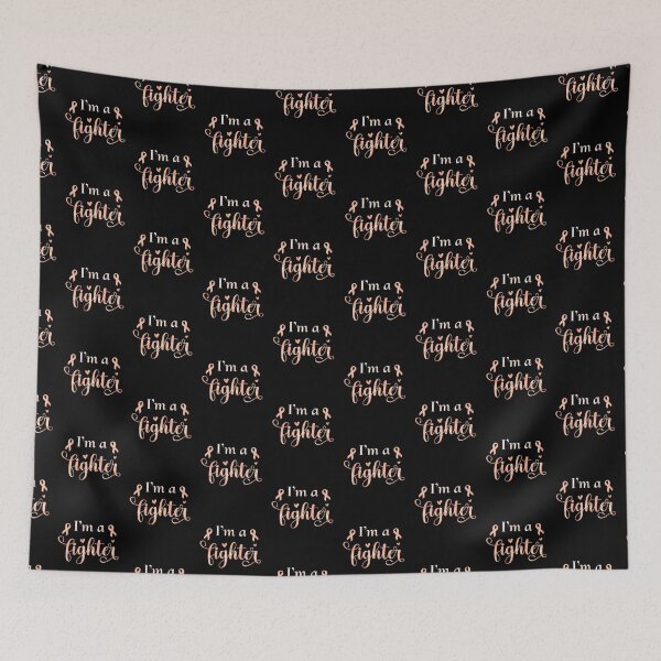 Item preview, I'm A Fighter Uterine Cancer Awareness Peach Ribbon designed and sold by Zurickdesigns.