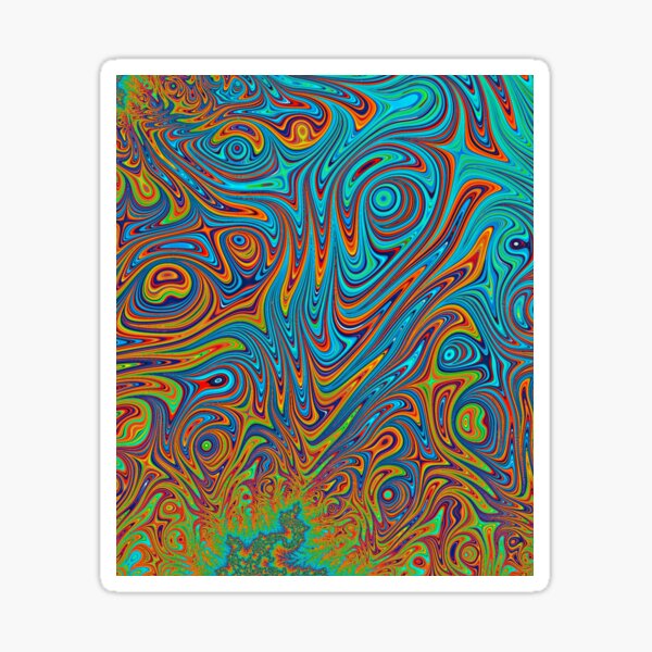 Colorful Psychedelic Abstract Sticker